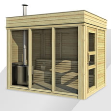 Sauna de jardin Glass 3x2 m